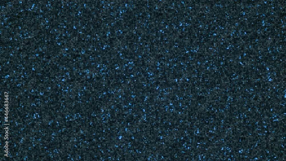 Poster shiny dark background. animation. beautiful background with luminous specks in pixel background. bac