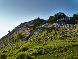 Fototapeta premium Paisajes durante la subida al monte Ernio