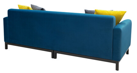 Sofa isolated on white background. Back view. Including clipping path