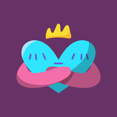 Isolated sketch of a colored heart shape Vector