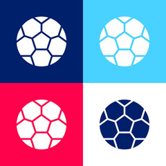 Fototapeta premium Ball blue and red four color minimal icon set
