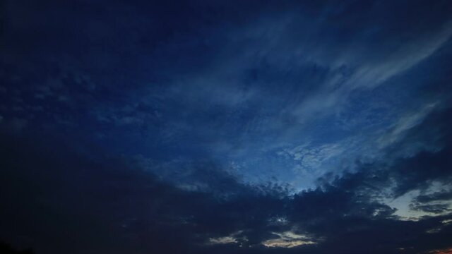 Clouds are covering the night sky - timelapse