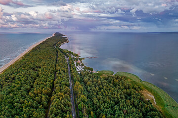Hel Peninsula, Poland. 35-km-long sandbar peninsula in northern Poland. - obrazy, fototapety, plakaty