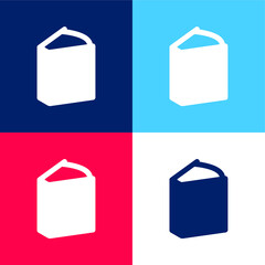 Big Book blue and red four color minimal icon set