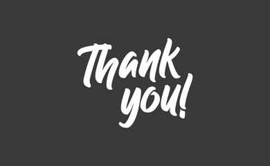 Thank you quote. Hand drawn calligraphic lettering. Modern Calligraphy for thanks message. Vector illustration.