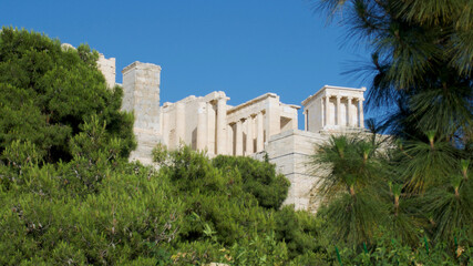 Fototapeta na wymiar View of the Acropolis from below