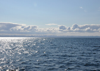 Naklejka premium Iceland harbour sea and sky horizon 