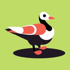 Duck, vector illustration. For signboard postcard background billboard. Farm animals and birds. Household and animal husbandry. For the image on the T-shirt.