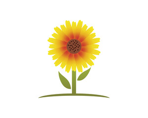 sunflower logo icon template 2