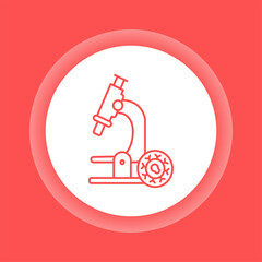 Obraz na płótnie Canvas Oncology medical research color button icon. Cancer test.