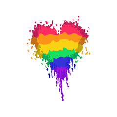 Isolated lgbt heart shape valentine day symbol Vector