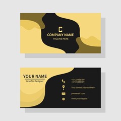 simple wave bussiness card design