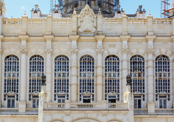 Facade of the Museum of the Revolution in Havana, Cuba