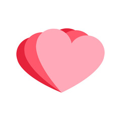 Isolated colored heart shape icon valentine day symbol Vector