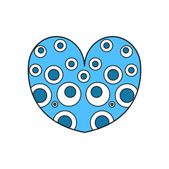 Isolated vintage heart shape icon valentine day symbol Vector