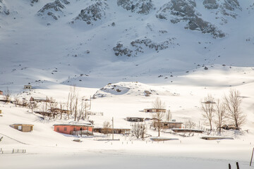 Obraz premium Antalya, winter landscape on a plateau at the foothills of Beydağları