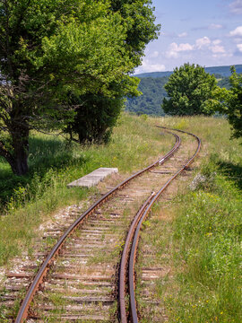 oravita-anina railroad tracks, known as romanian semmering, caras-severin county, romania