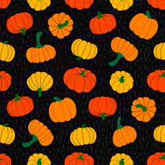 Colorful autumn pumpkins. vector illustration 