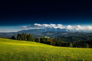 Naklejka premium landscape in the mountains