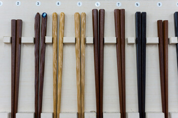 Various type of Japanese chopsticks