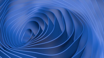 The movement of the background of abstract blue waves.