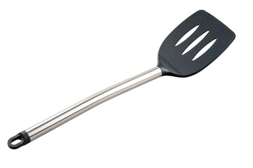 Kitchen spatula for turning over, frying food in a frying pan, isolated on a white background,...