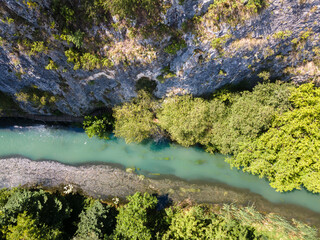 Naklejka na ściany i meble Aerial view of Iskar Panega Geopark, Bulgaria