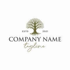 Obraz premium Family tree of Life logo design vector