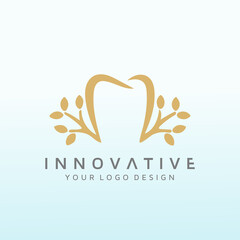 Obraz premium dental laboratory logo design template