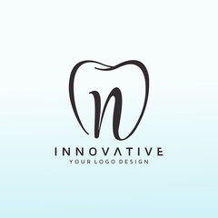 dental practice letter N logo design