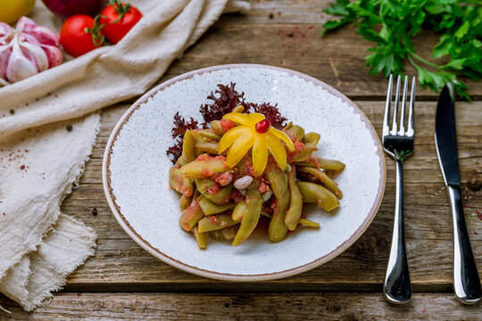 baku beans on old wooden table