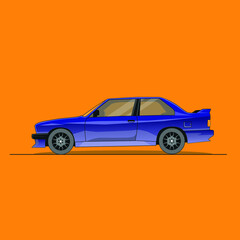 Classic sport car illustration design
