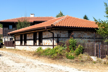 Old Houses in the historic village of Brashlyan, Bulgaria