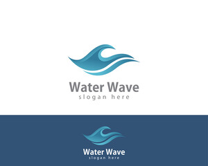 wave logo creative circle ocean sign symbol modern design color