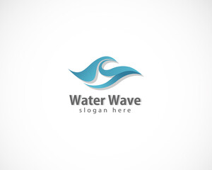 wave logo creative circle ocean sign symbol modern design color