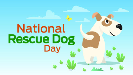 Obraz na płótnie Canvas National rescue dog day on may 20