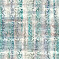 Seamless pastel batik pattern swatch for print with abstract hand drawn motifs. High quality illustration. Sophisticated streaky texture that resembles traditional asian fabric painting techniques. 