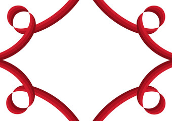 pink ribbon background, with a mix of red and pink on a white background