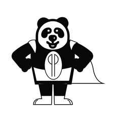 super panda and bamboo