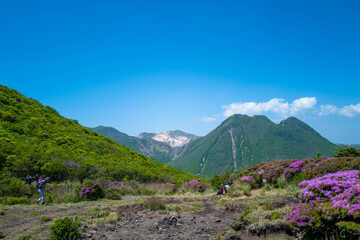 大分県の平治岳、大船山の登山道 Trail of Mt.Heijidake and Mt.Taisenzan in Oita Prefecture