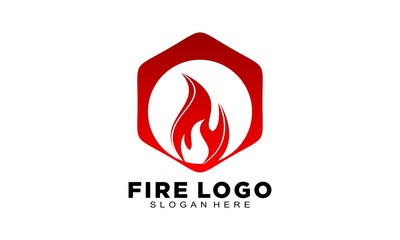 Red fire elegant logo