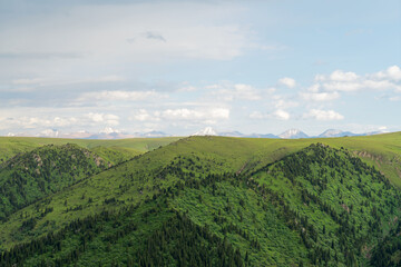 Mountains with blue sky.