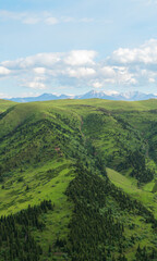 Mountains with blue sky.