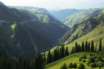 Mountains with a cloud day.