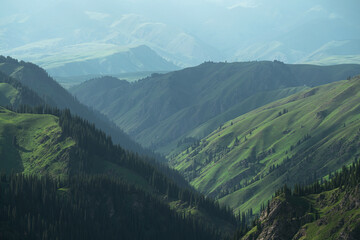 Mountains with a cloud day.