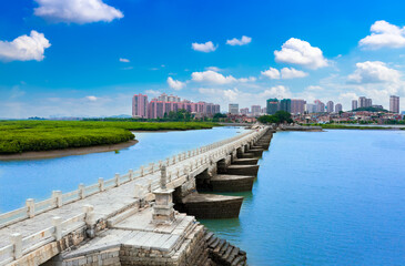 Naklejka na ściany i meble Luoyang Bridge scenic spot, Quanzhou City, Fujian Province, China
