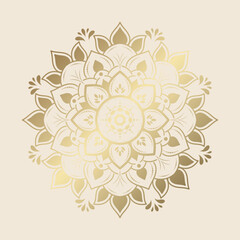 Mandala pattern design with hand drawn, Vector mandala Oriental pattern, Unique design with petal flower. Concept relax and meditation use for page logo book