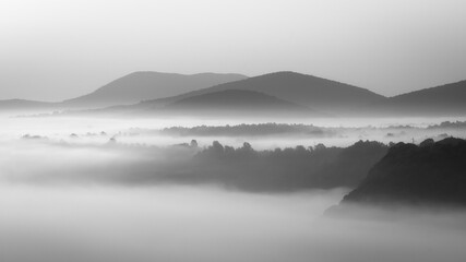 fog over the mountains