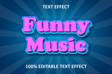 Funny Music Editable Text Effect Pink Blue