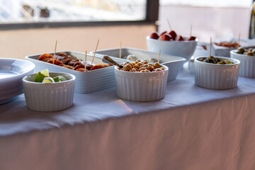 snacks olives salami eggs sausage cremutcho